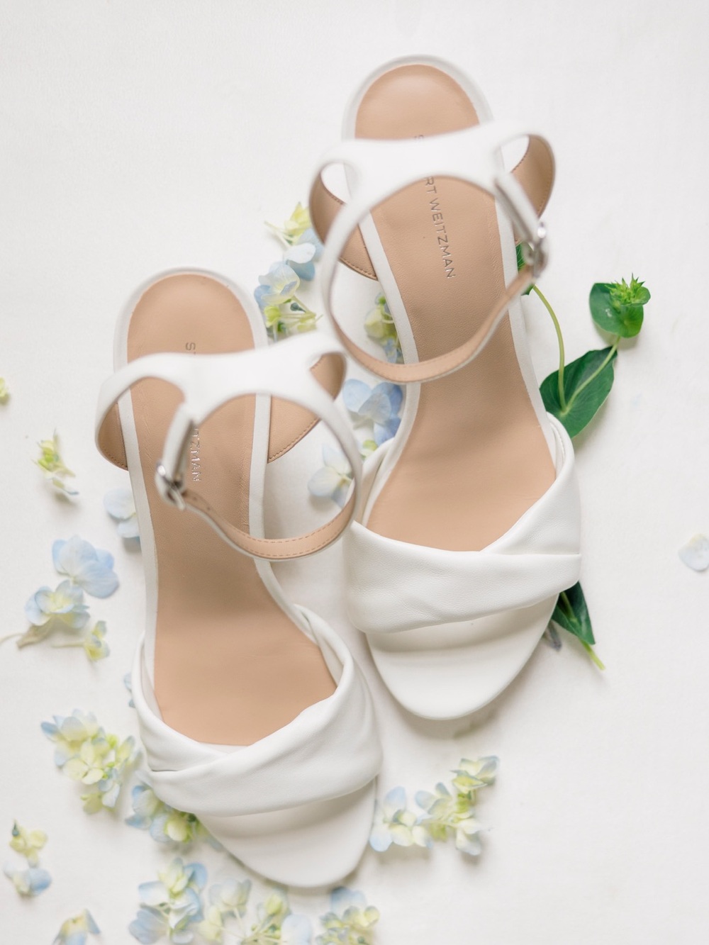 Stuart Weitzman White Block Heel